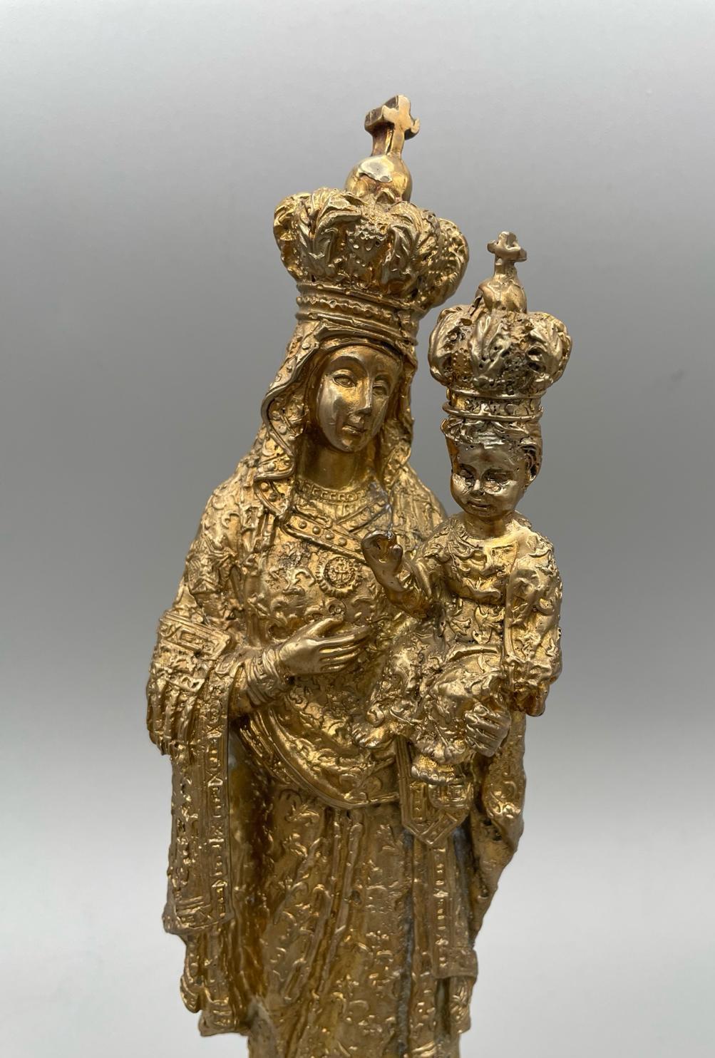 24K Gold-Plated Bronze Our Lady of Consolation Statue – Lost Wax (0717-09)