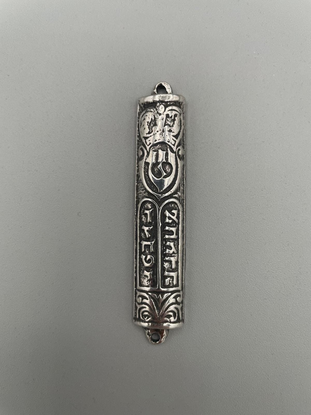 Mezuzah in Metallo con Bagno in Argento 66x15 mm