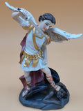Statue Heiliger Erzengel Michael aus handbemaltem Polyresin – Religiöse Skulptur