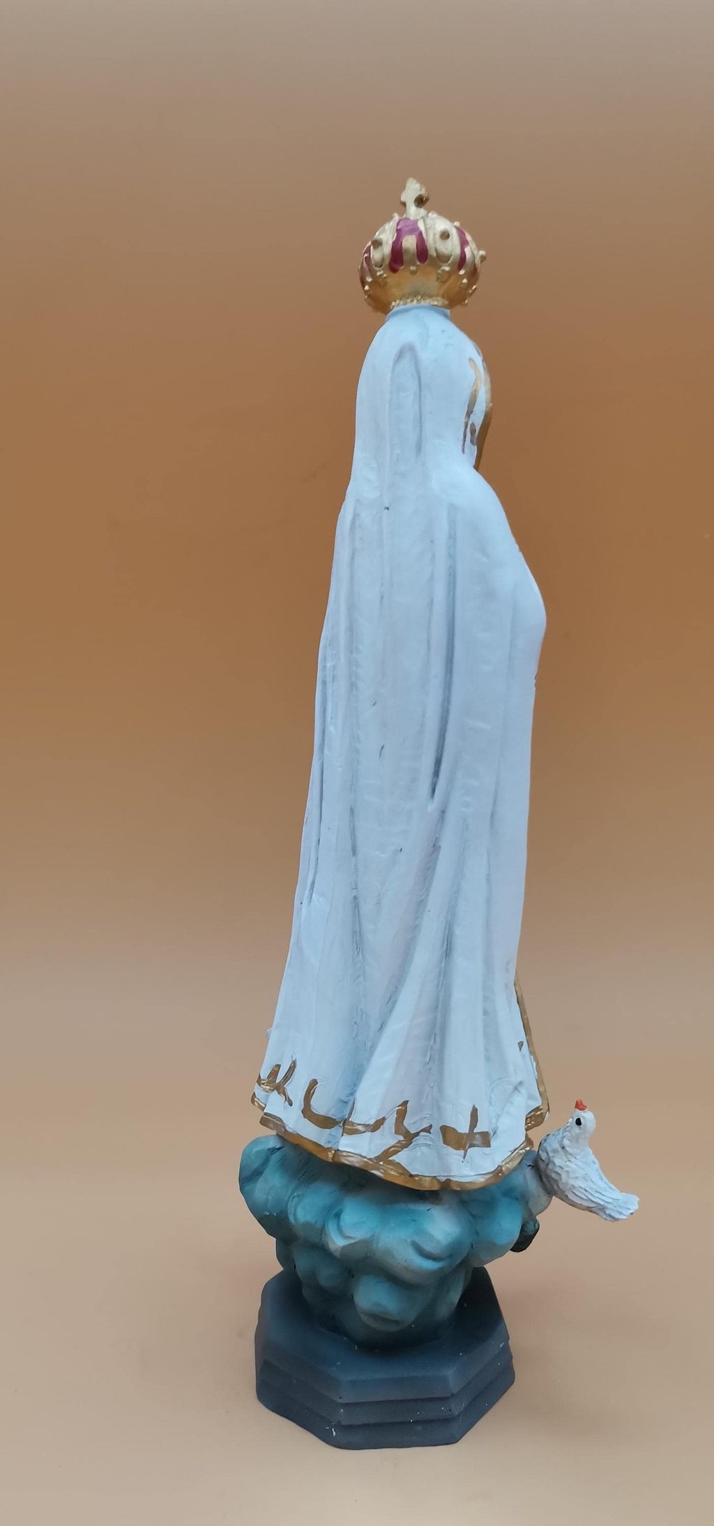 Statue de Notre-Dame de Fatima en résine peinte à la main – 21 cm