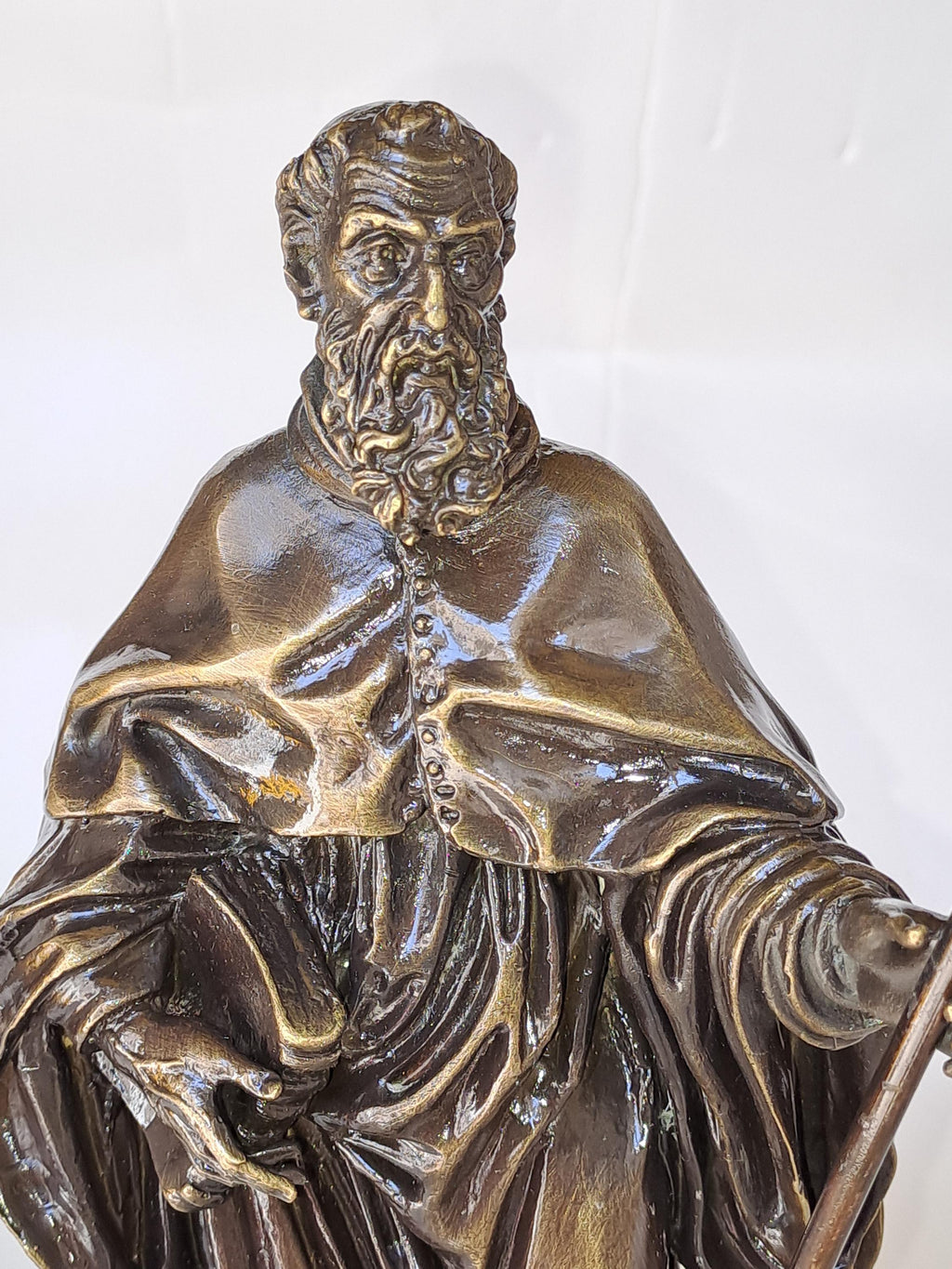 Statua San Benedetto in Bronzo Brunito – Cera Persa, Made in Italy