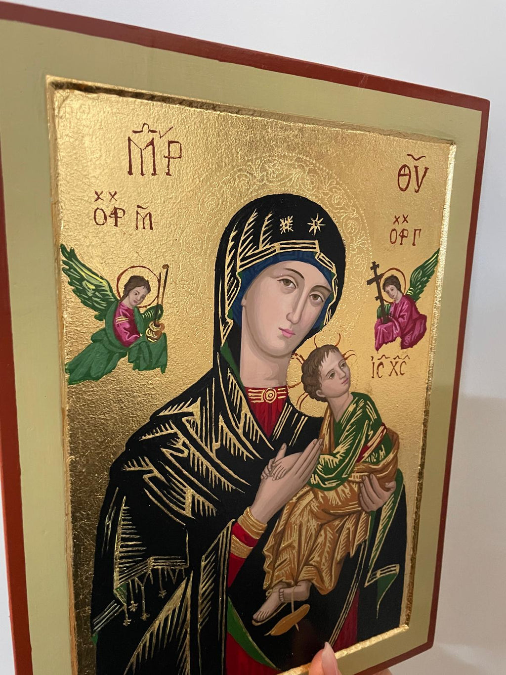 Icona Sacra Madonna del Perpetuo Soccorso 22x30 cm – Betulla, Made in Italy