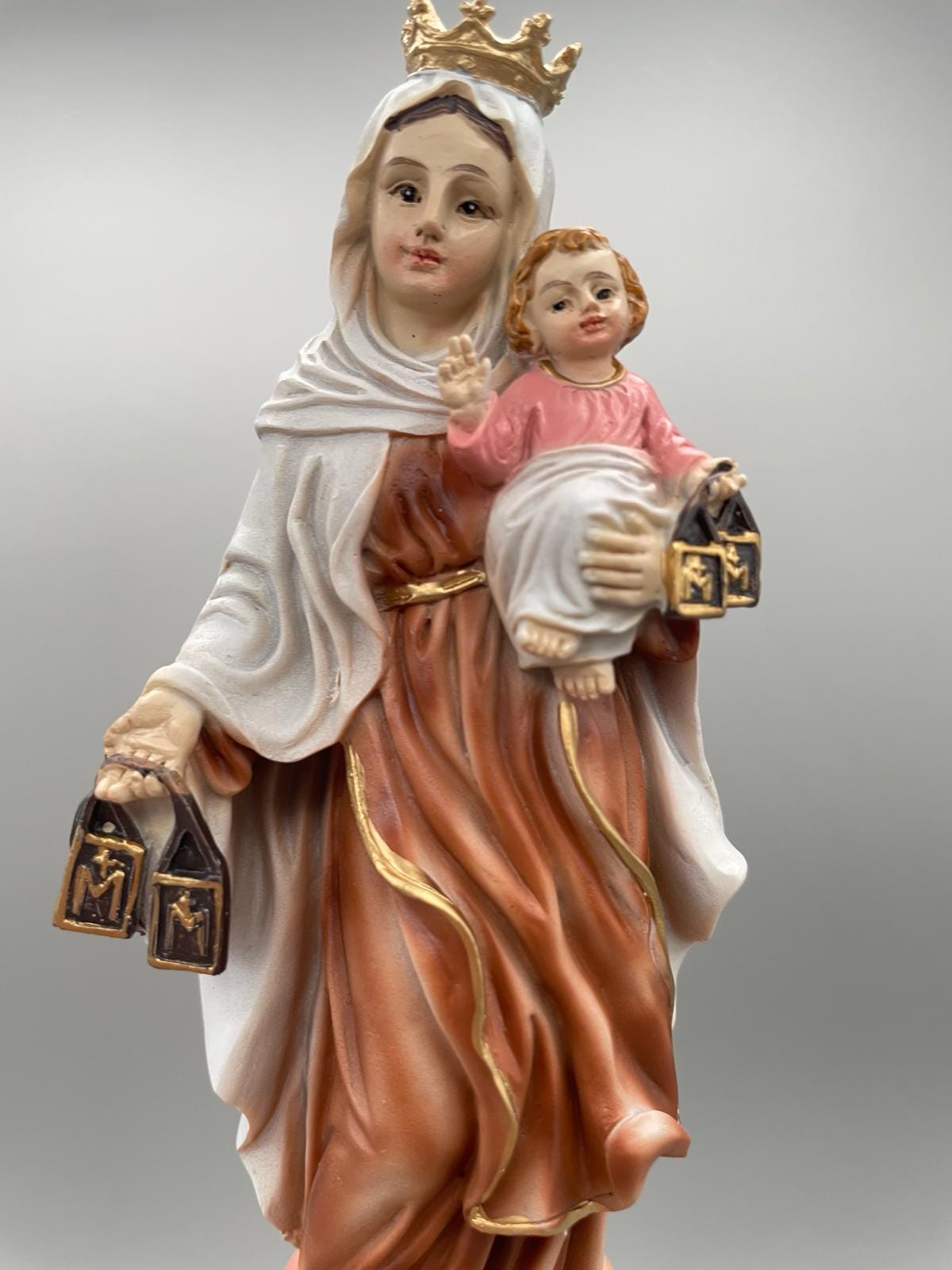 Statue de la Vierge du Carmel avec l'Enfant Jésus – 14,5 cm