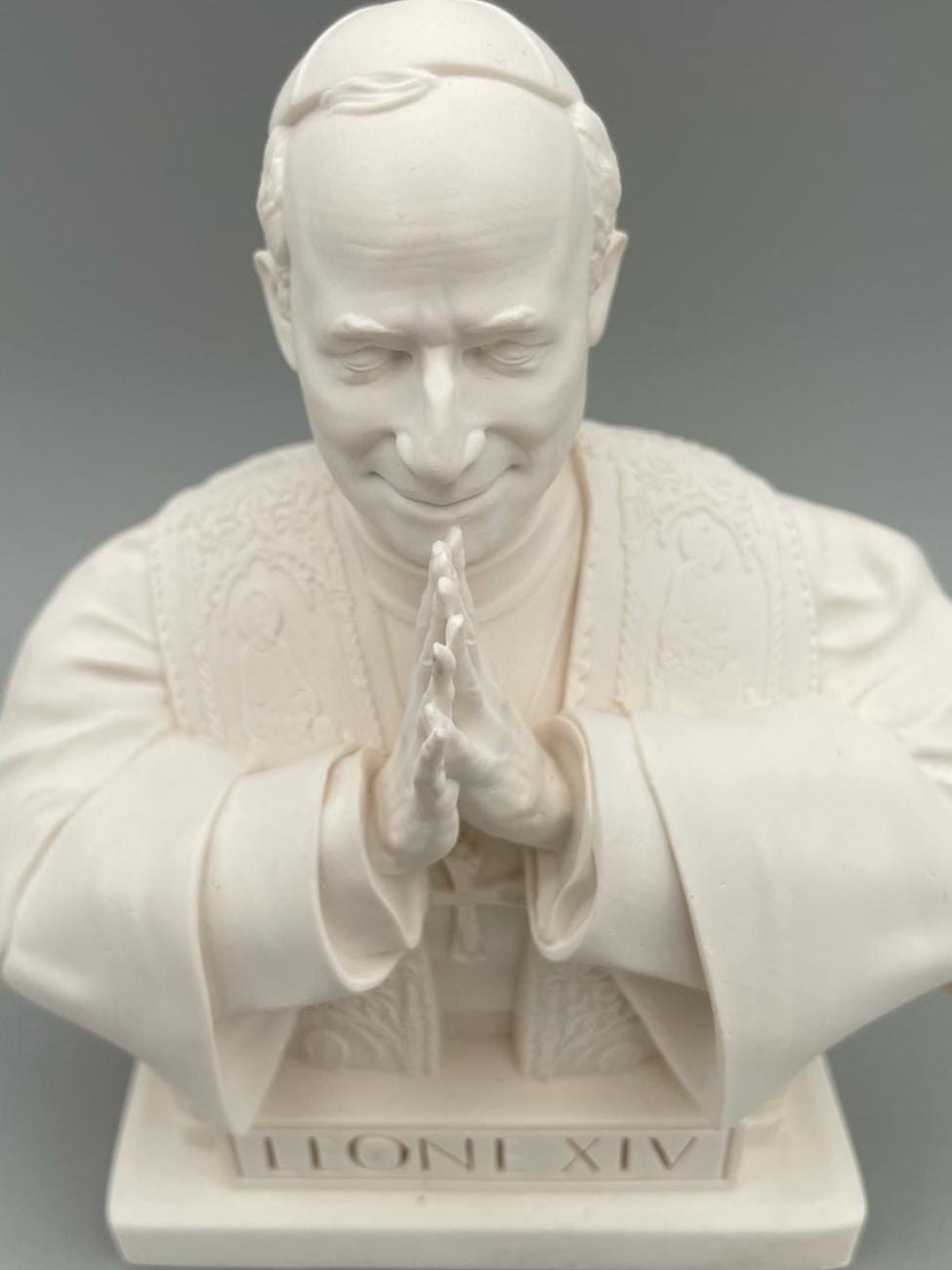 Busto di Leone XIV in polvere di gesso – 14 cm