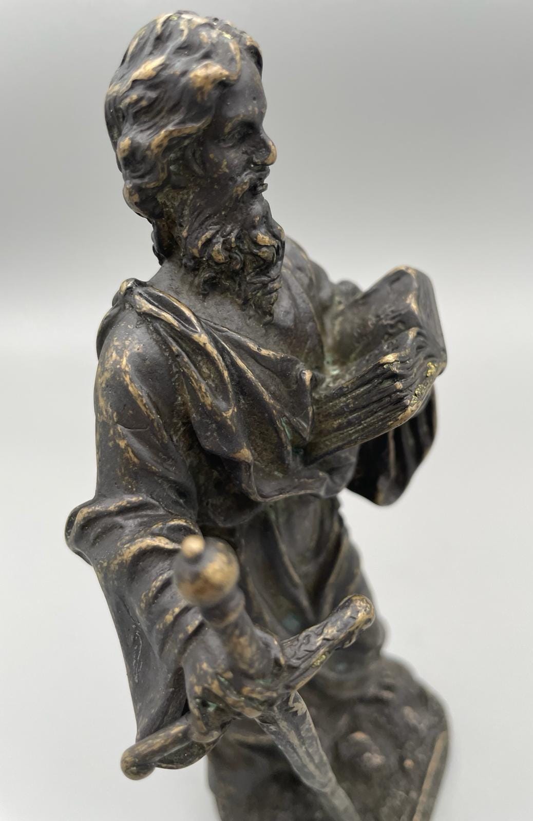 Saint Paul the Apostle Statue with Sword – Lost Wax Burnished Bronze