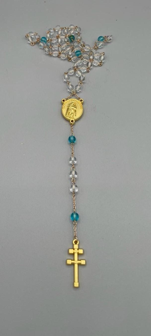 Rosario con Croce Dorata e Medaglia di San Rocco e dei Santi Faustino e Giovita