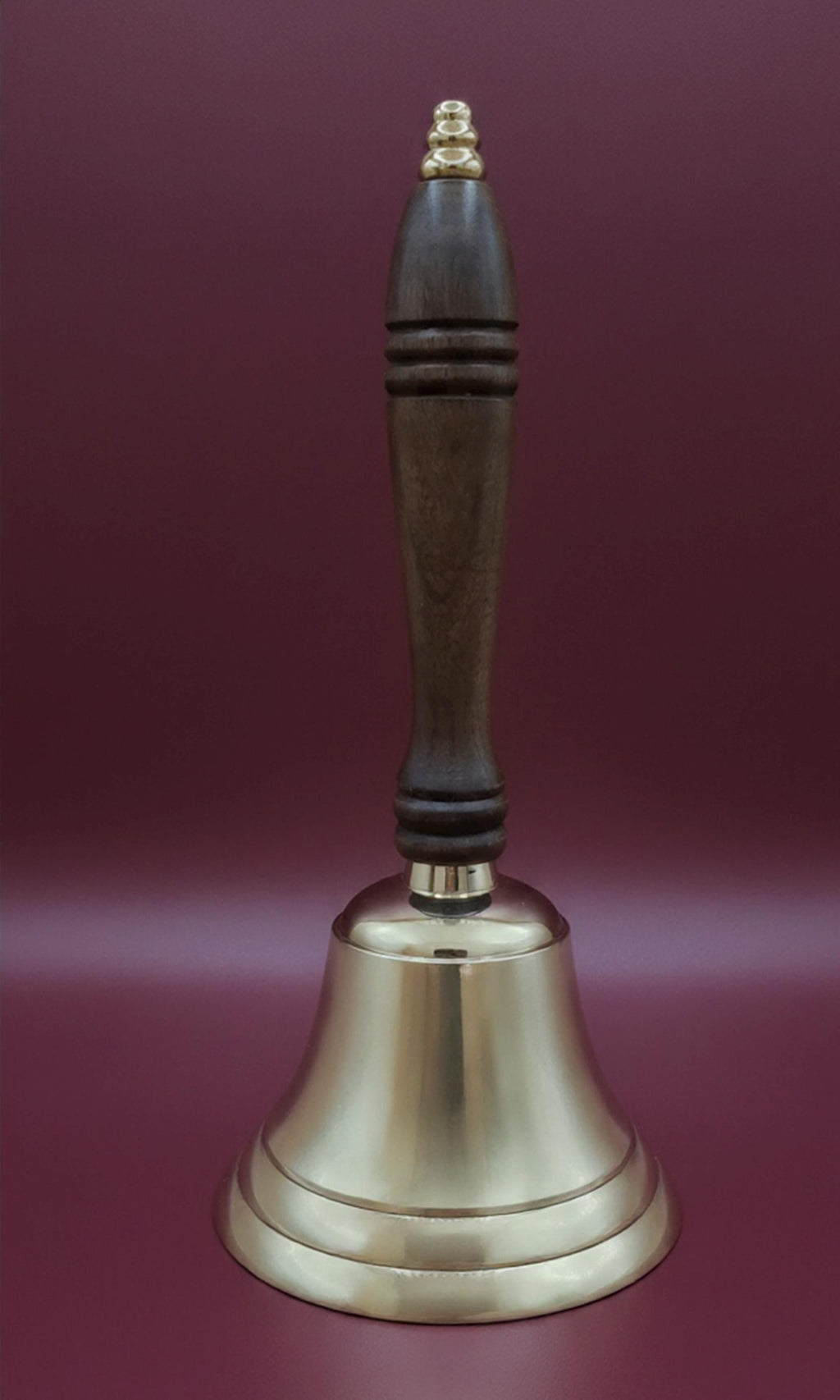 Campanello da Altare in Ottone Lucido con Manico in Legno