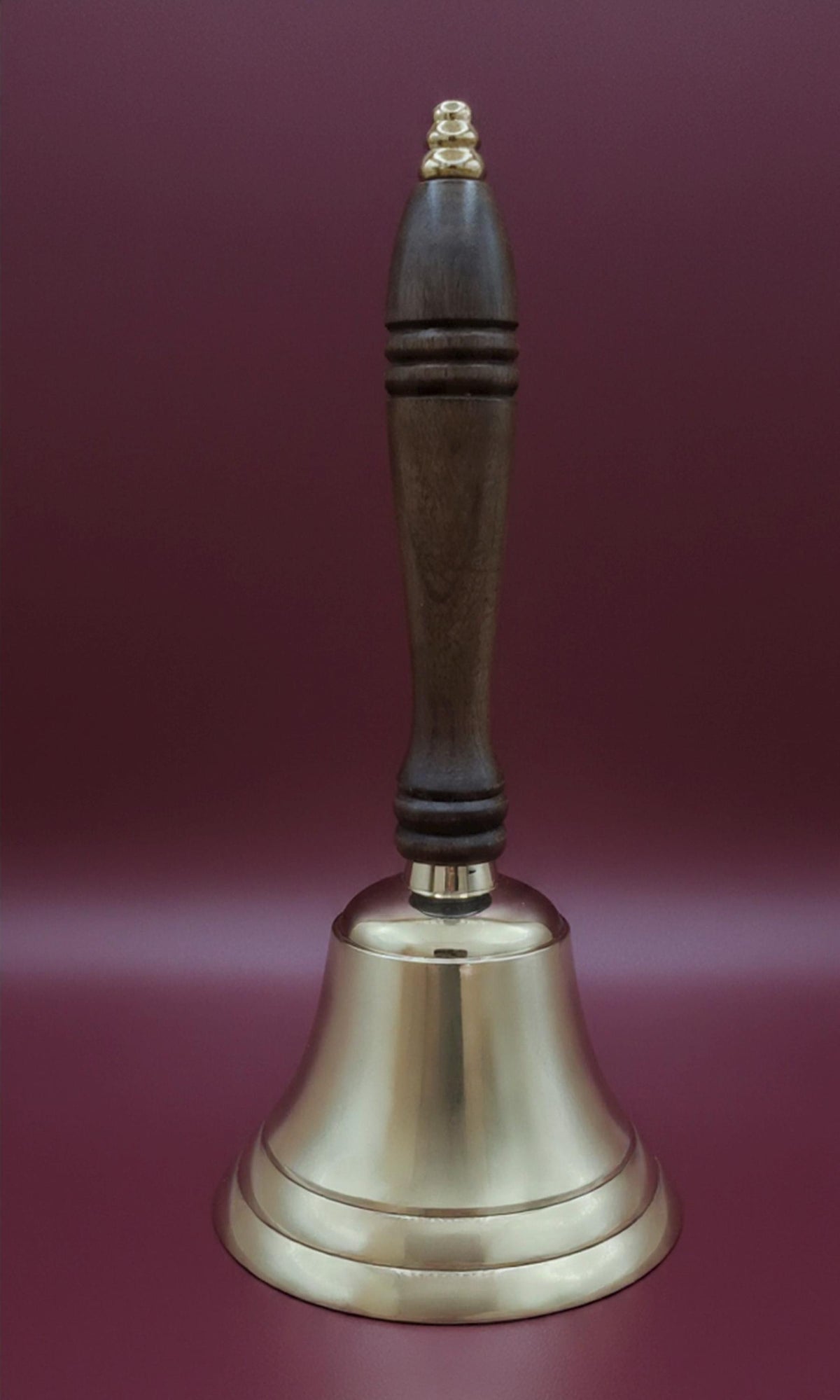 Campanello da Altare in Ottone Lucido con Manico in Legno