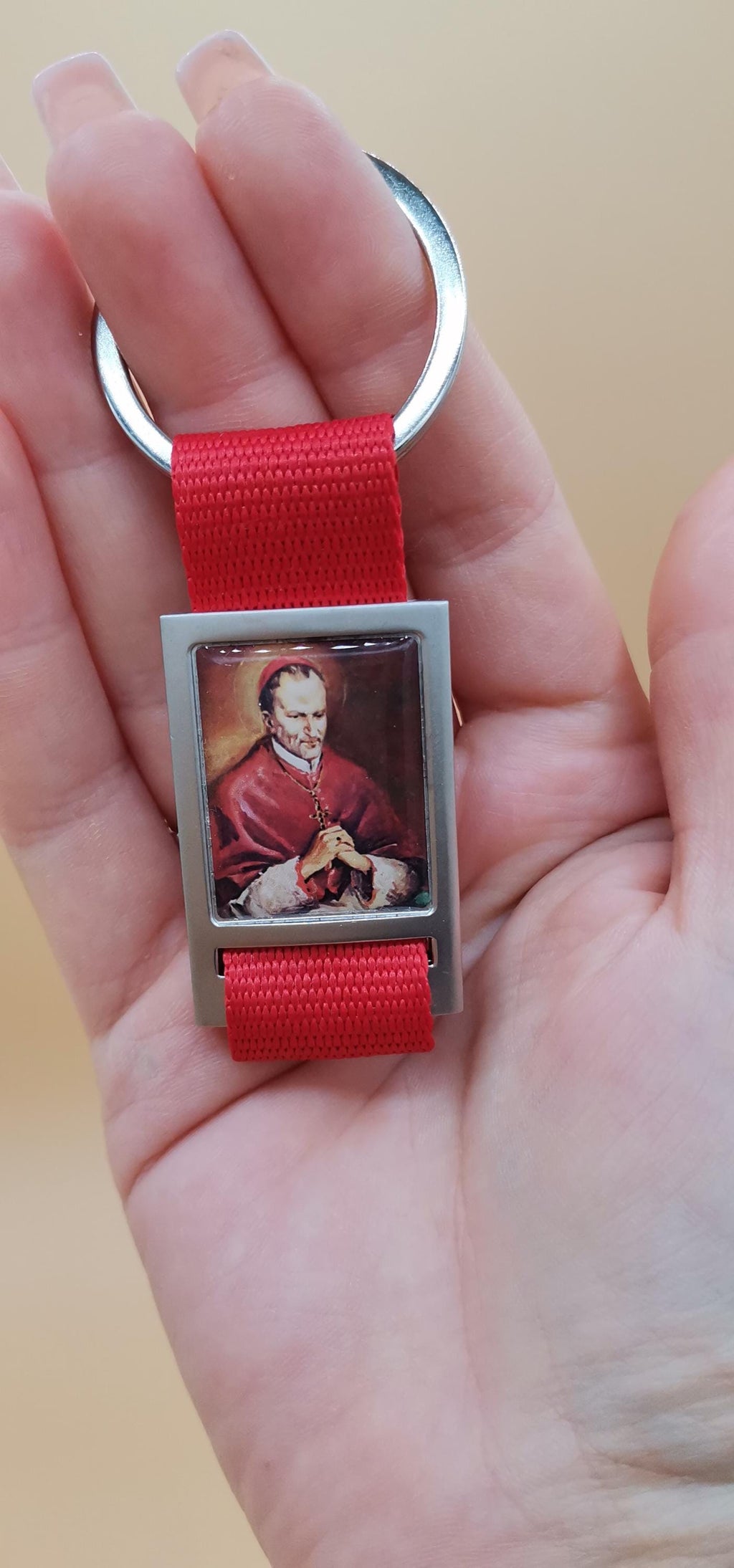 Schlüsselanhänger San Carlo Borromeo aus Edelstahl