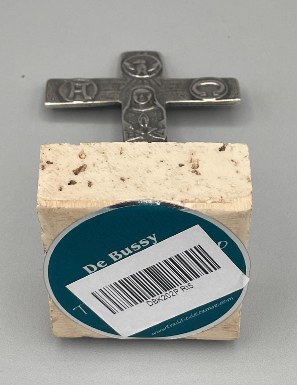 Croce da tavolo con bagno argento e base in marmo – 10 cm – cod. DBK202P-RT5