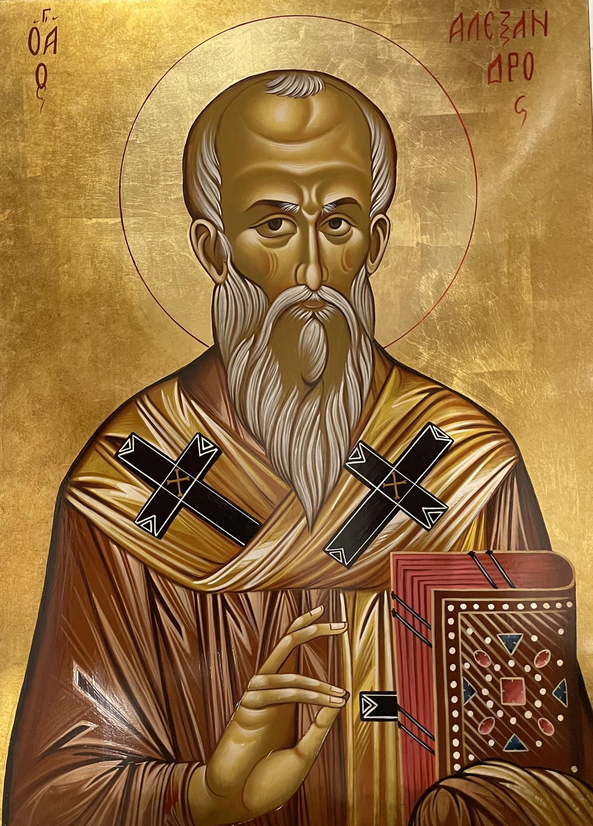 Icona Sacra Sant'Alessandro 35x48 cm – Dipinta a Mano