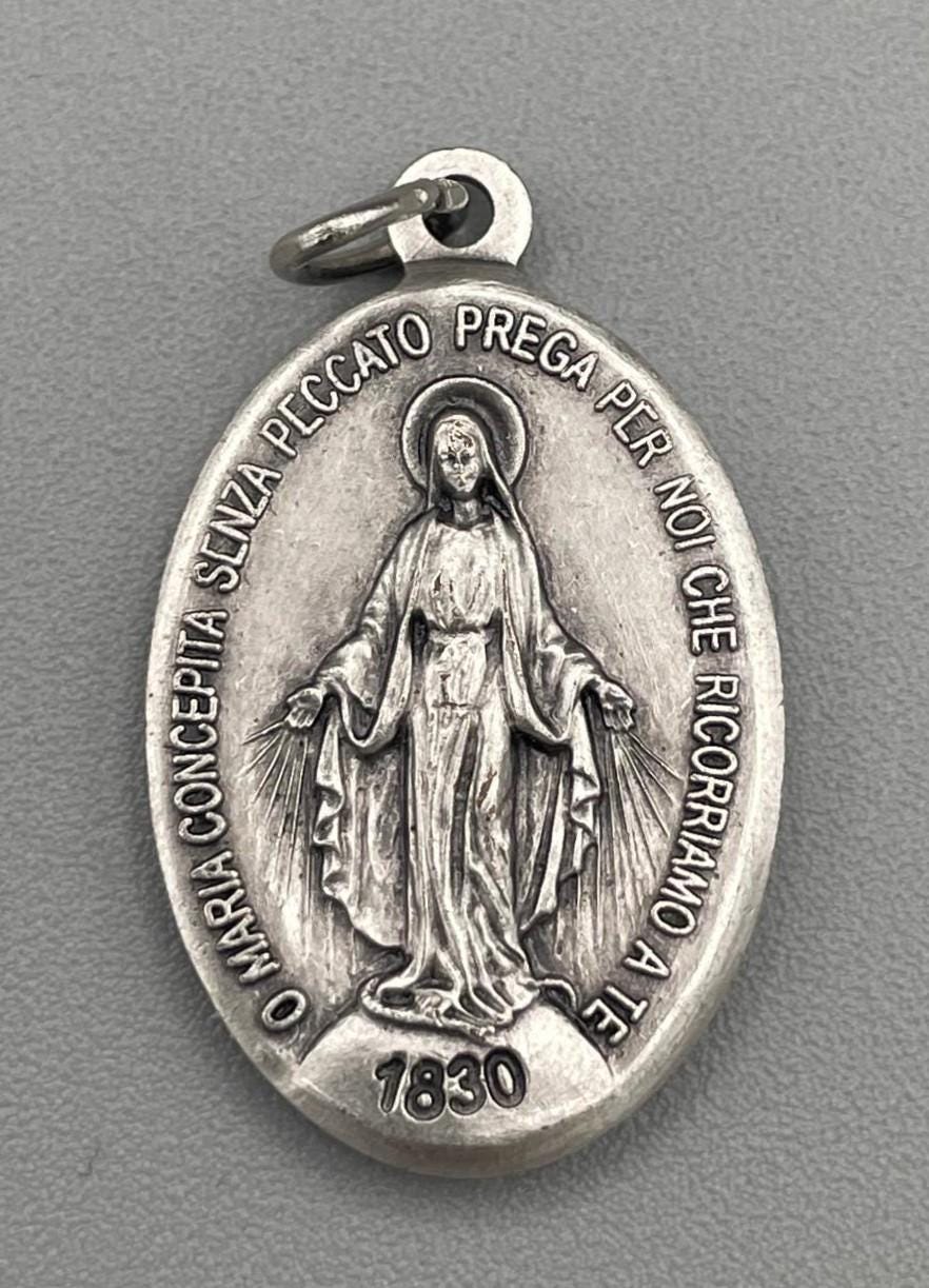 Medaglia Madonna Miracolosa 16 mm in Ottone Argentato – 5018/16OA
