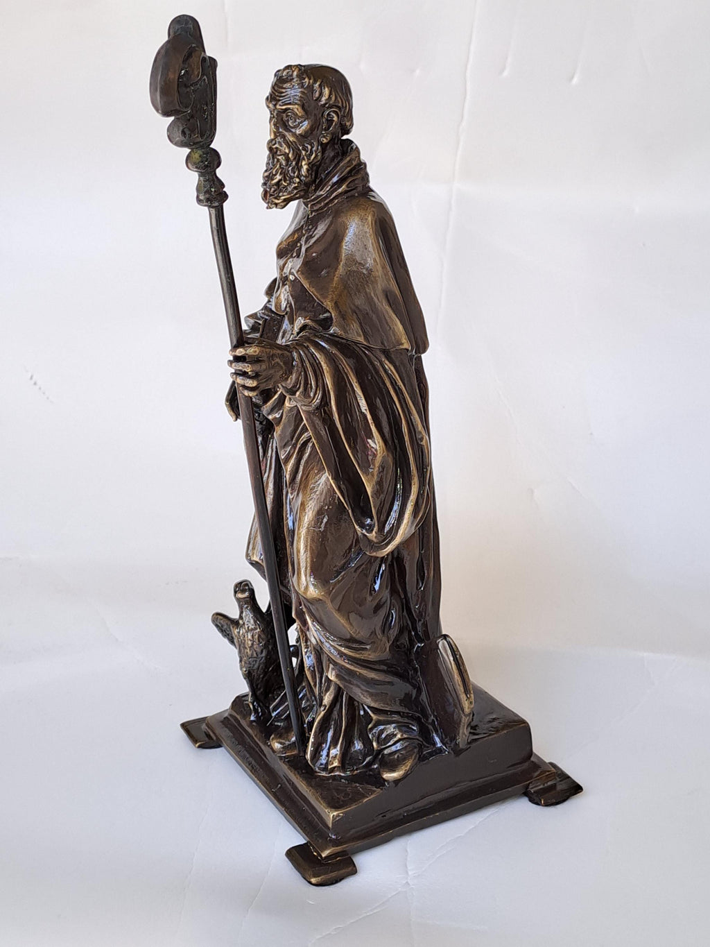 Statua San Benedetto in Bronzo Brunito – Cera Persa, Made in Italy