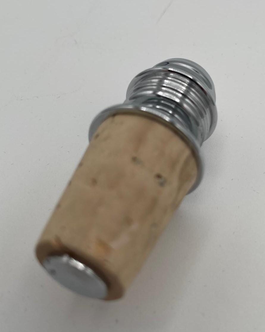 ムッソリーニの顔付きコルク栓 – クロームメッキ仕上げメタルヘッド