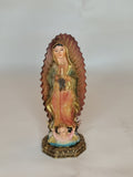Statue der Madonna von Guadalupe aus handbemaltem Kunstharz – 12 cm