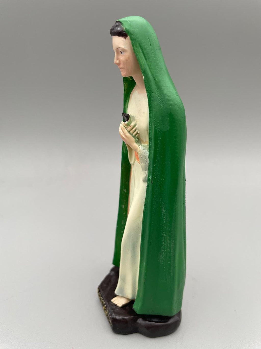 Statue Madonna der Offenbarung in Tre Fontane – handbemalt, H 15 cm