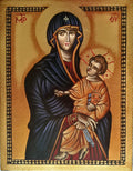 Icona Sacra Madonna Salus Populi Romani dipinta a mano su legno