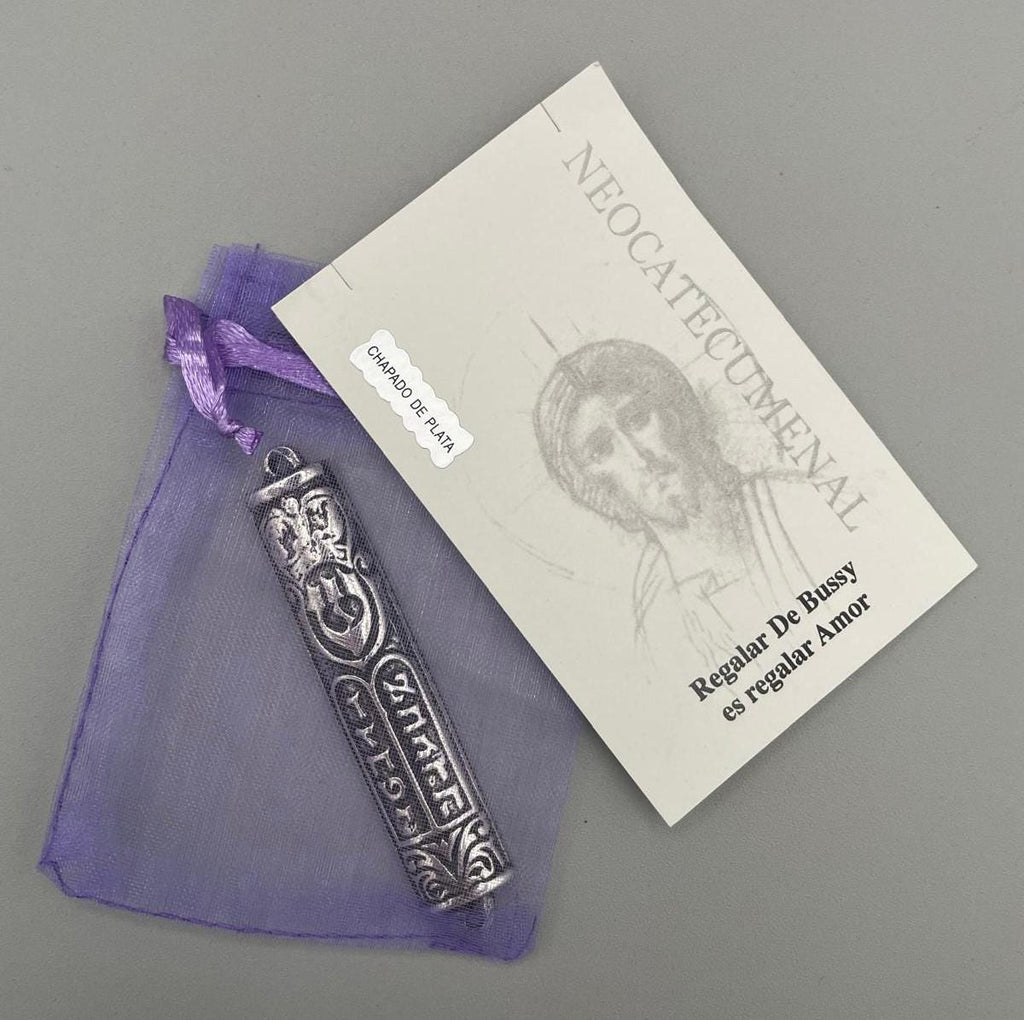 Silver-Plated Metal Mezuzah 66x15 mm
