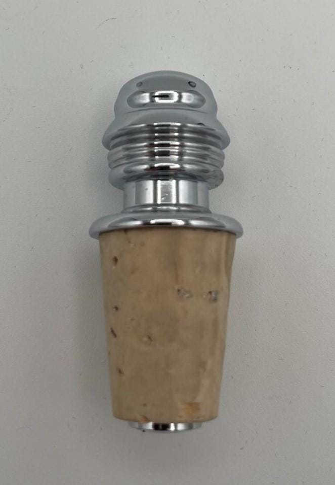 Cork Bottle Stopper with Mussolini's Face – Chrome-Plated Metal Head