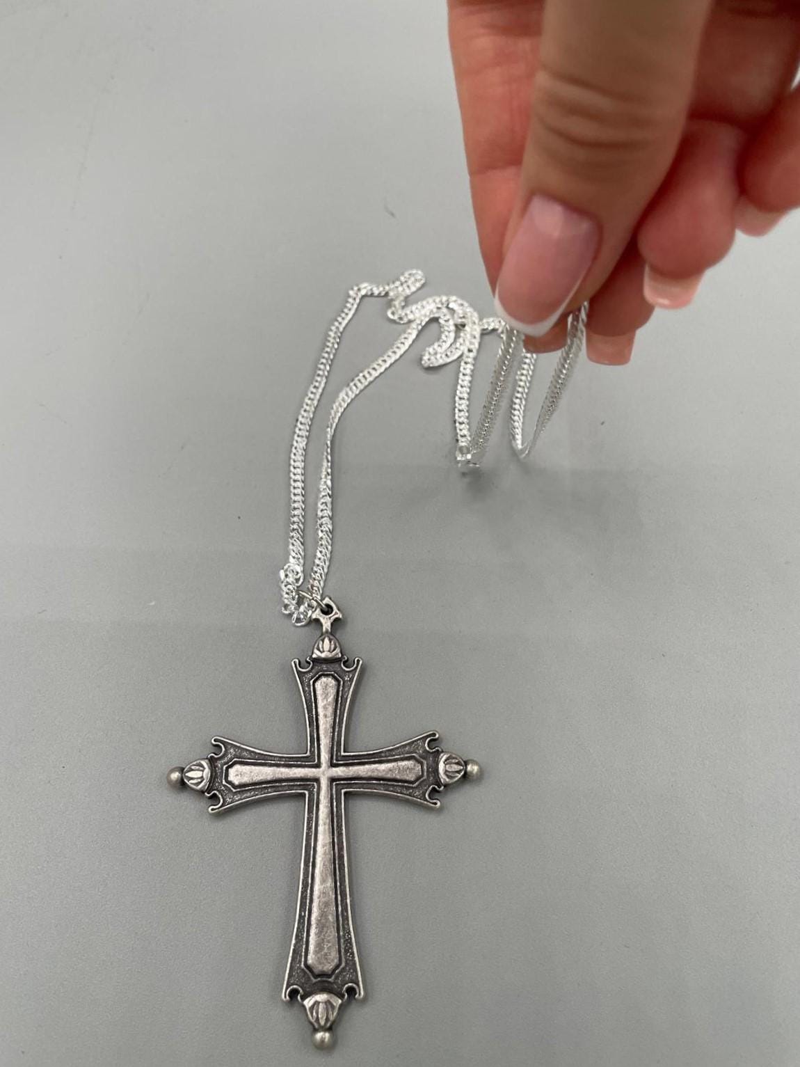Croce replica Papa Leone XIV con collana in argento