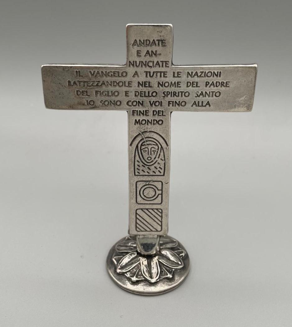 Croce itinerante da tavolo placcata argento – 11 x 8 cm – cod. DBK205-11P