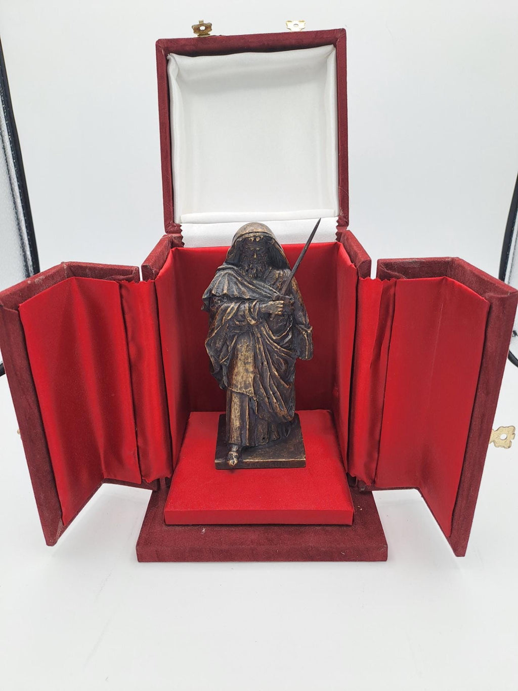 Gilded and Burnished Bronze Saint Paul Statue – 16 cm, Lost Wax Casting