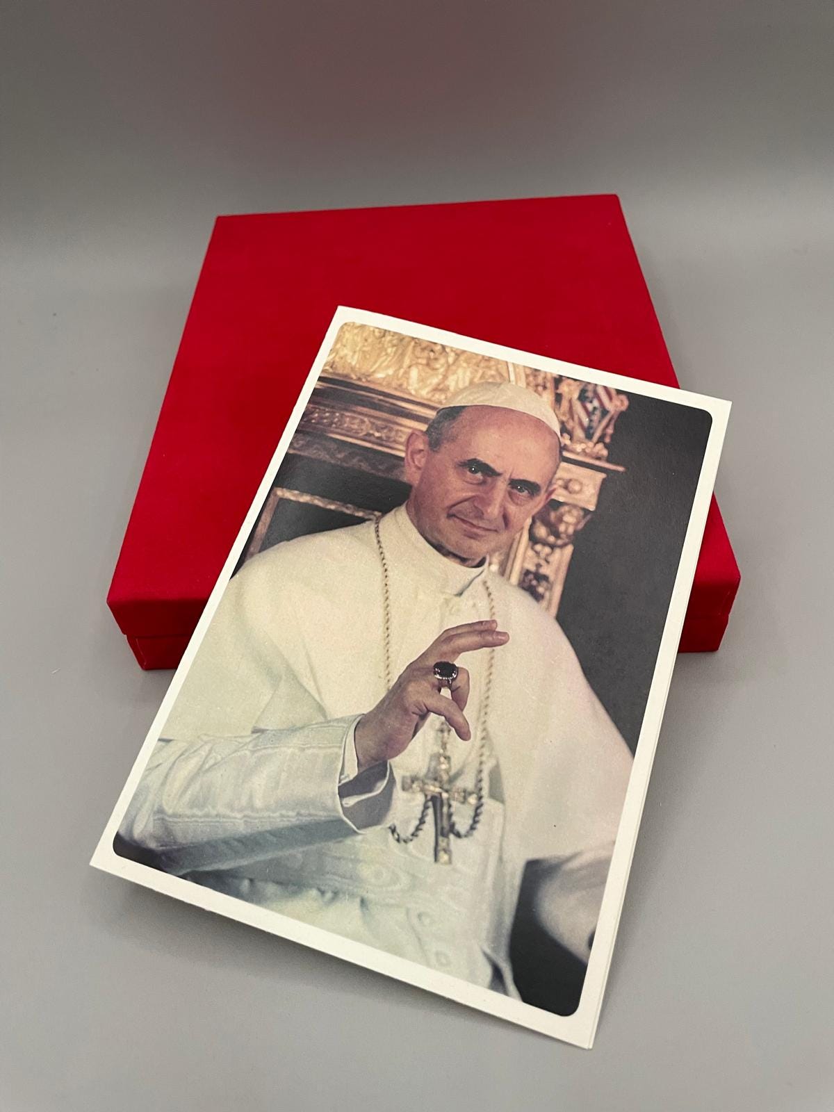 Gedenktafel Papst Paul VI. – Heiligsprechung 2018, goldene Plakette
