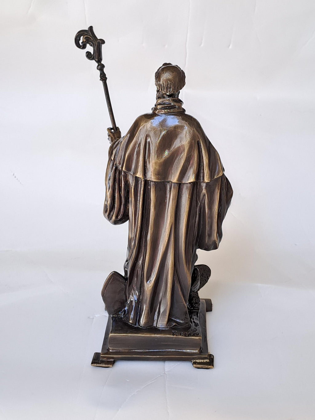 Statua San Benedetto in Bronzo Brunito – Cera Persa, Made in Italy