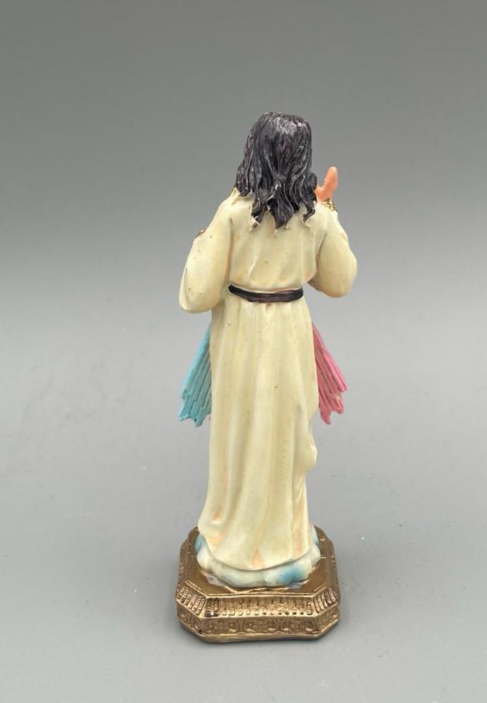 Statue Barmherziger Jesus aus handbemaltem Kunstharz – 12 cm