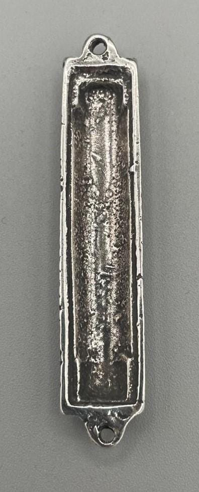 Silver-Plated Metal Mezuzah 66x15 mm