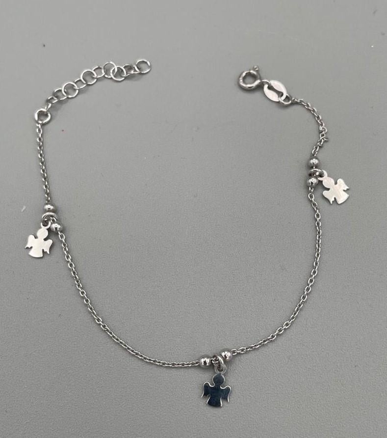 Bracciale in argento con tre angeli