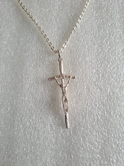 Hirtenkreuz-Anhänger Johannes Paul II. mit Herrenkette