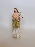 Statue Madonna Hirtin aus handbemaltem Kunstharz – 15 cm