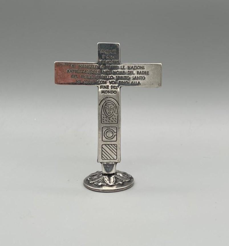 Croce itinerante da tavolo placcata argento – 11 x 8 cm – cod. DBK205-11P