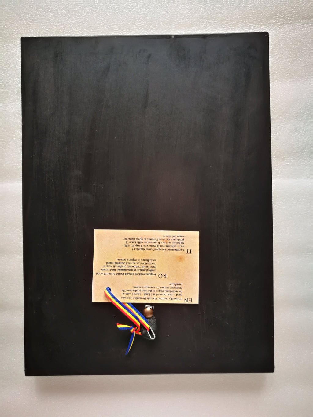 Icona Sacra Famiglia con Colombe 30x40 cm – Dipinta a Mano su Legno