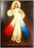 Icona Sacra Gesù Misericordioso 10x14 cm – Dipinta a Mano su Legno