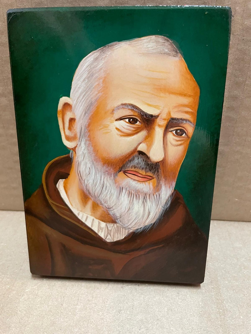 Icona di Padre Pio 10x14 cm – Dipinta a Mano