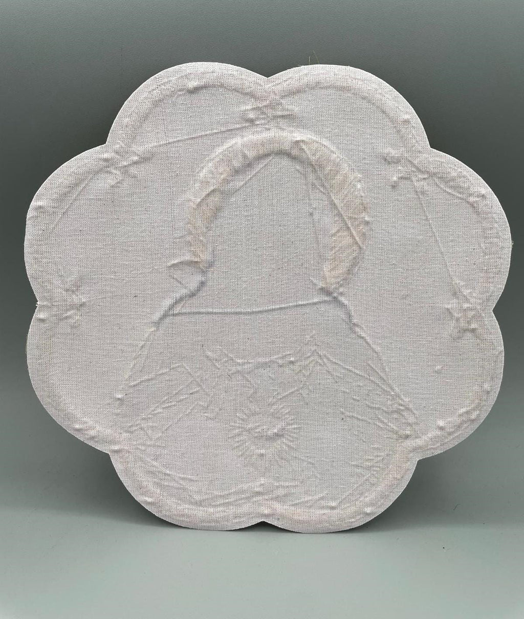 Icona Sacro Cuore di Gesù Ricamata a Mano in Filo Oro 21x21 cm