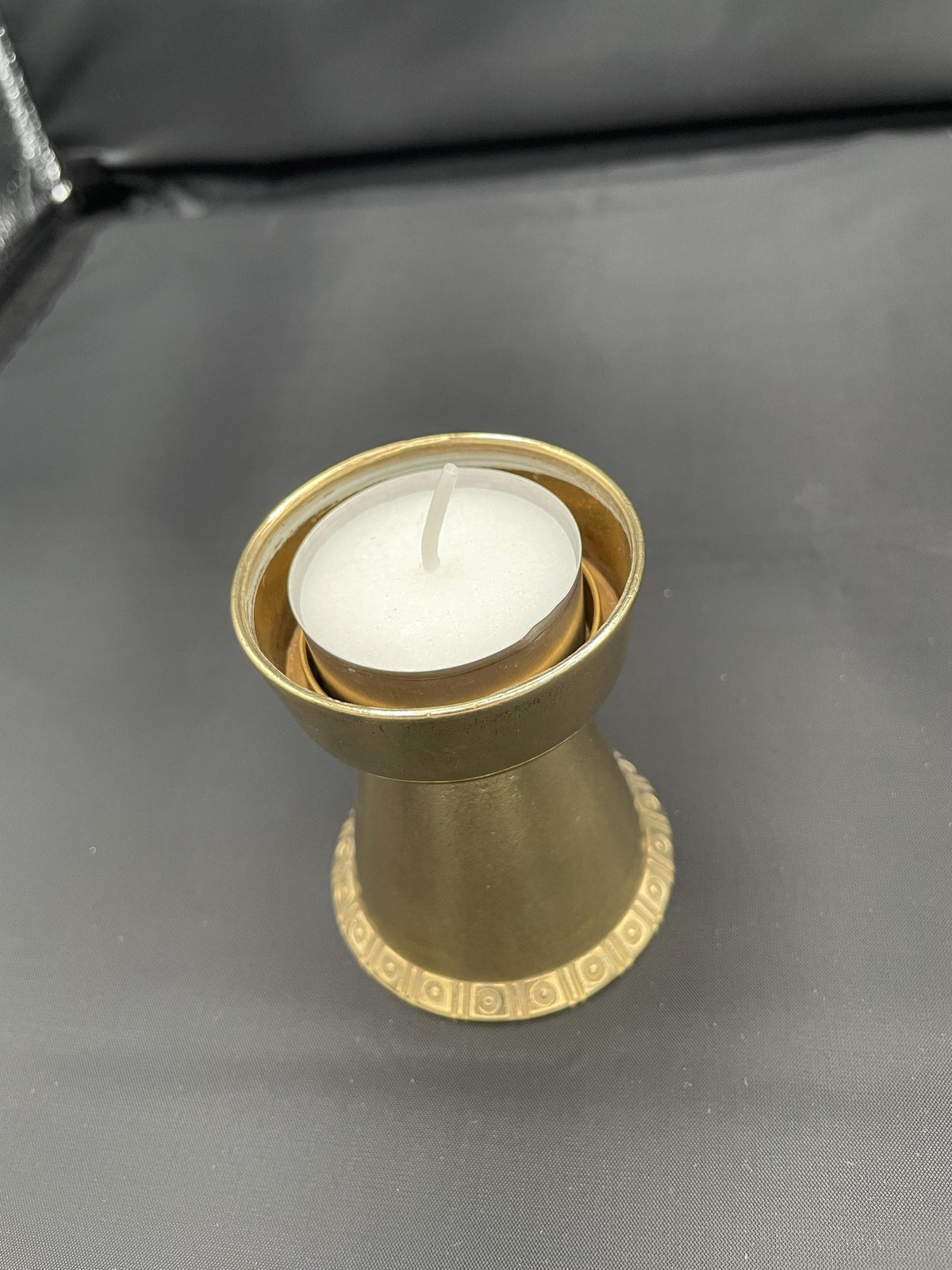 真鍮製ろうそく立て（磨き仕上げ） – 高さ8cm