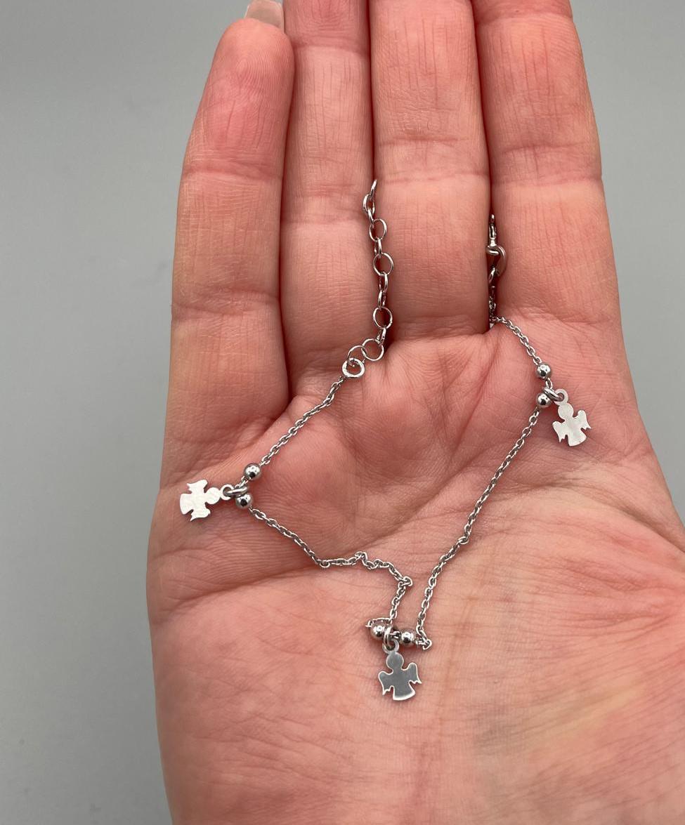 Bracciale in argento con tre angeli