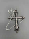 Catena in argento 925 con croce replica Papa Leone XIV – 60 cm