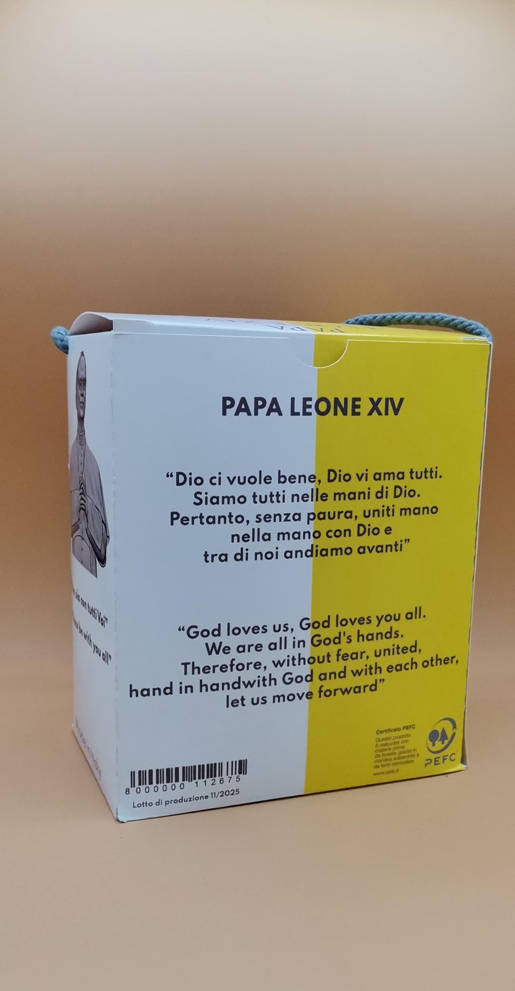 Busto Papa Leone XIV in Preghiera 20 cm – Statua in Resina