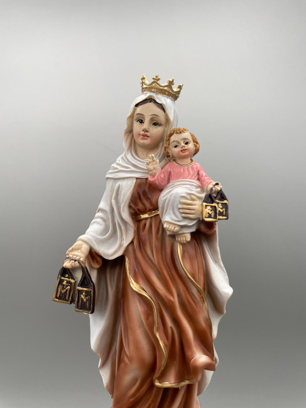 Statue de la Vierge du Carmel avec l'Enfant Jésus – 14,5 cm