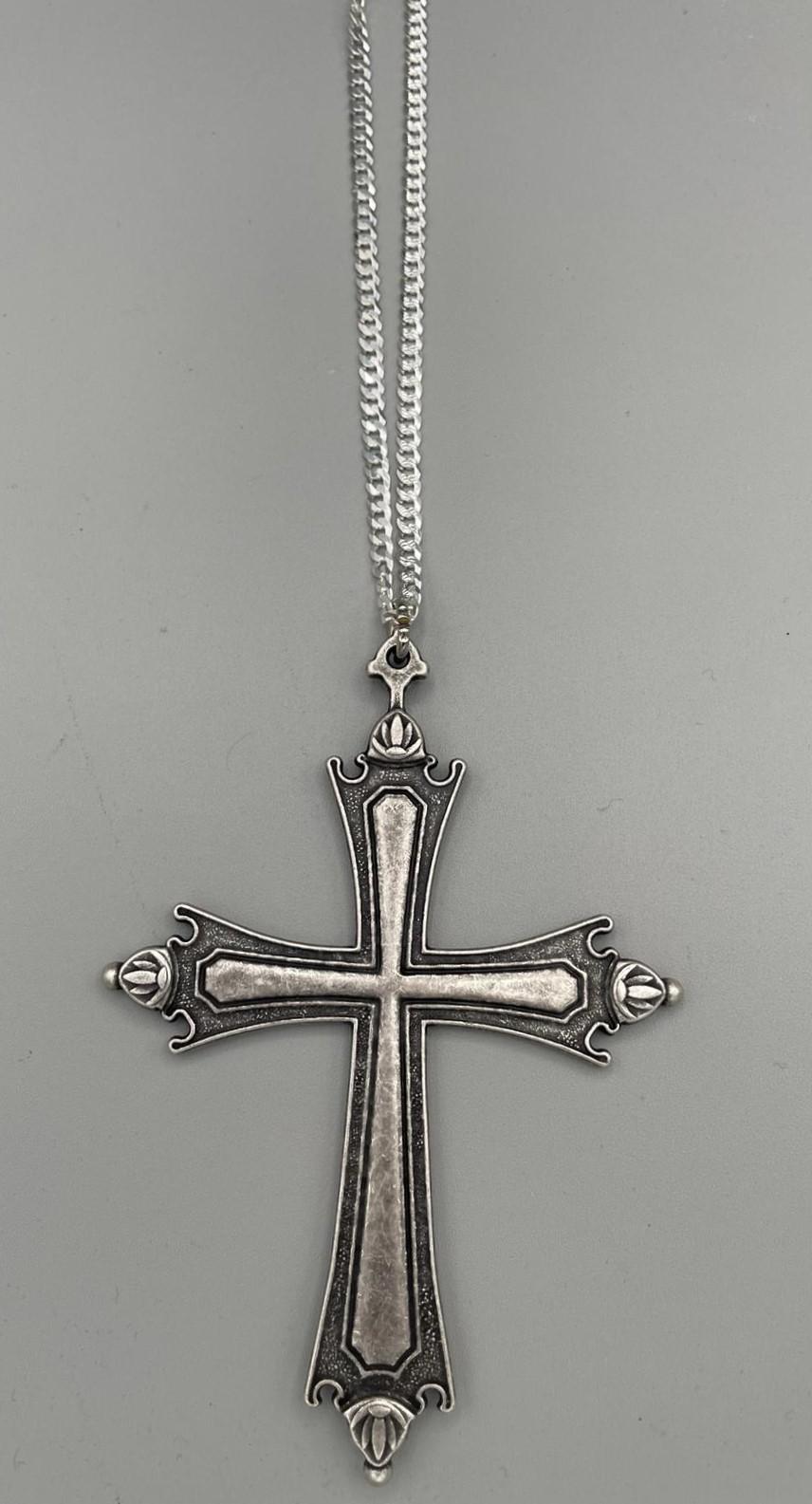 Catenina in argento 925 con replica della croce pettorale di Papa Leone XIV
