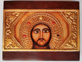 Hand-painted Acheropita Christ sacred icon from the Sancta Sanctorum on wood – 14 x 18 cm