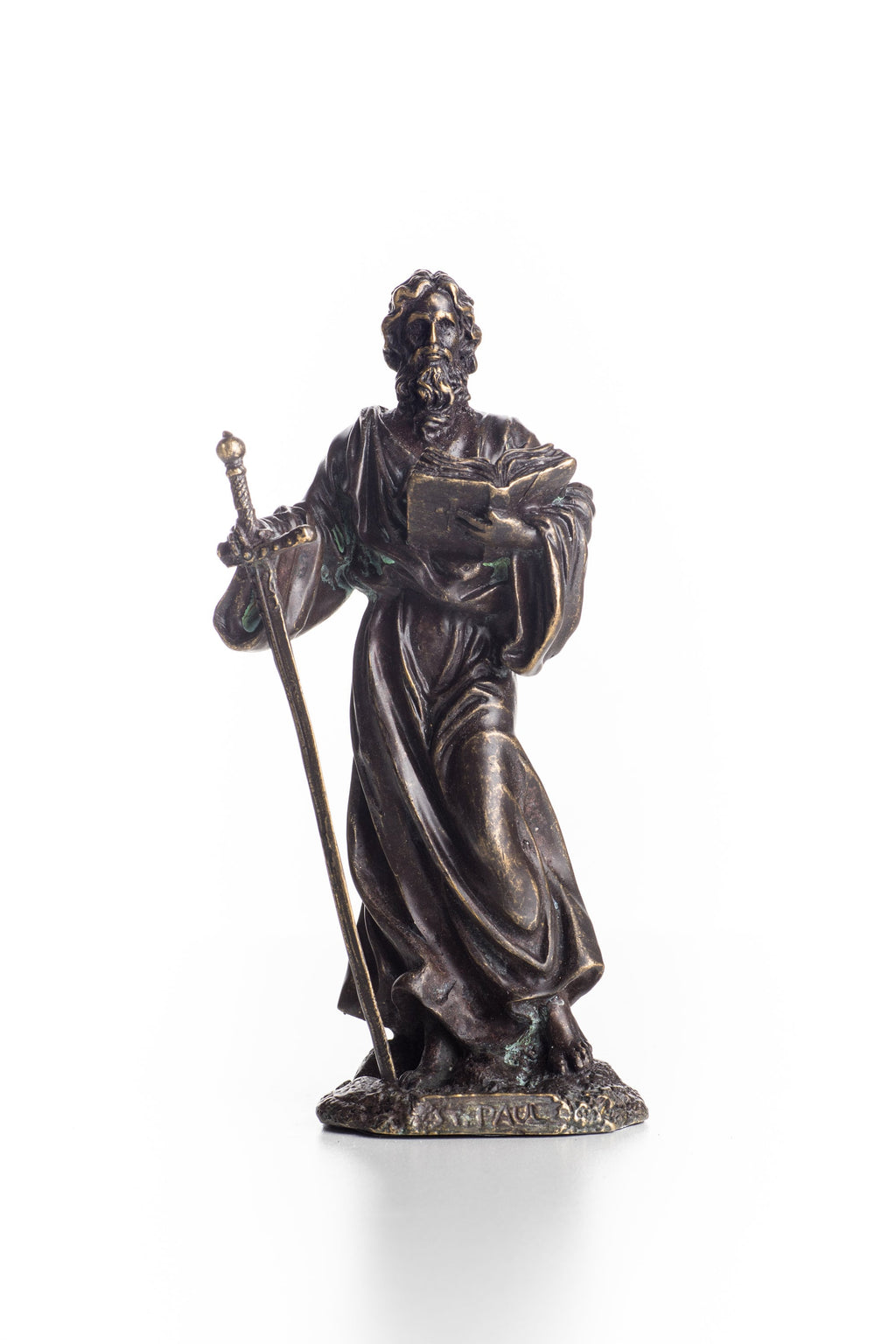 Saint Paul the Apostle Statue with Sword – Lost Wax Burnished Bronze