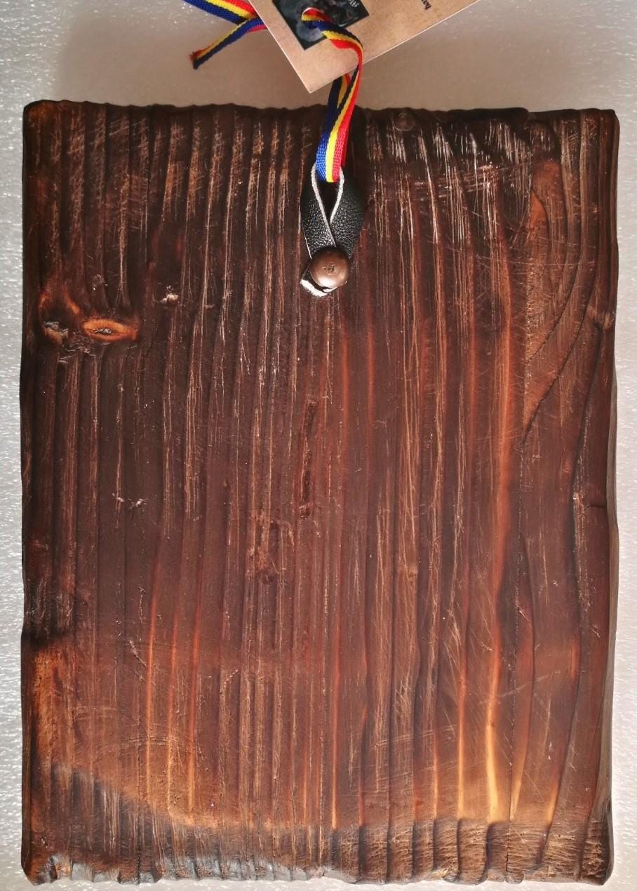 聖母マリアの慈しみの聖像（アンティーク仕上げ） 14x18cm – 手描き