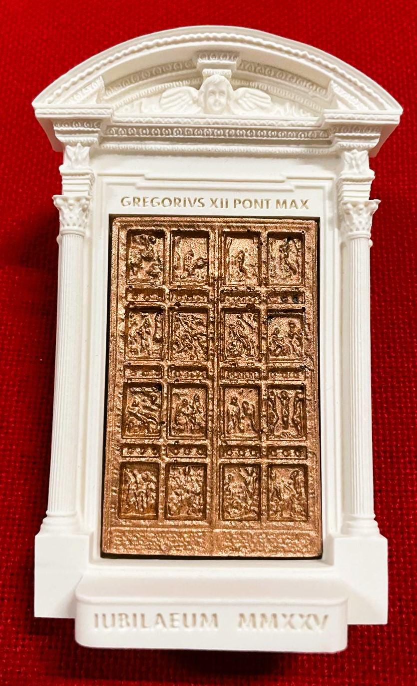 Porte Sainte de la Basilique Saint-Pierre – Édition Jubilé 2025, h 15 cm