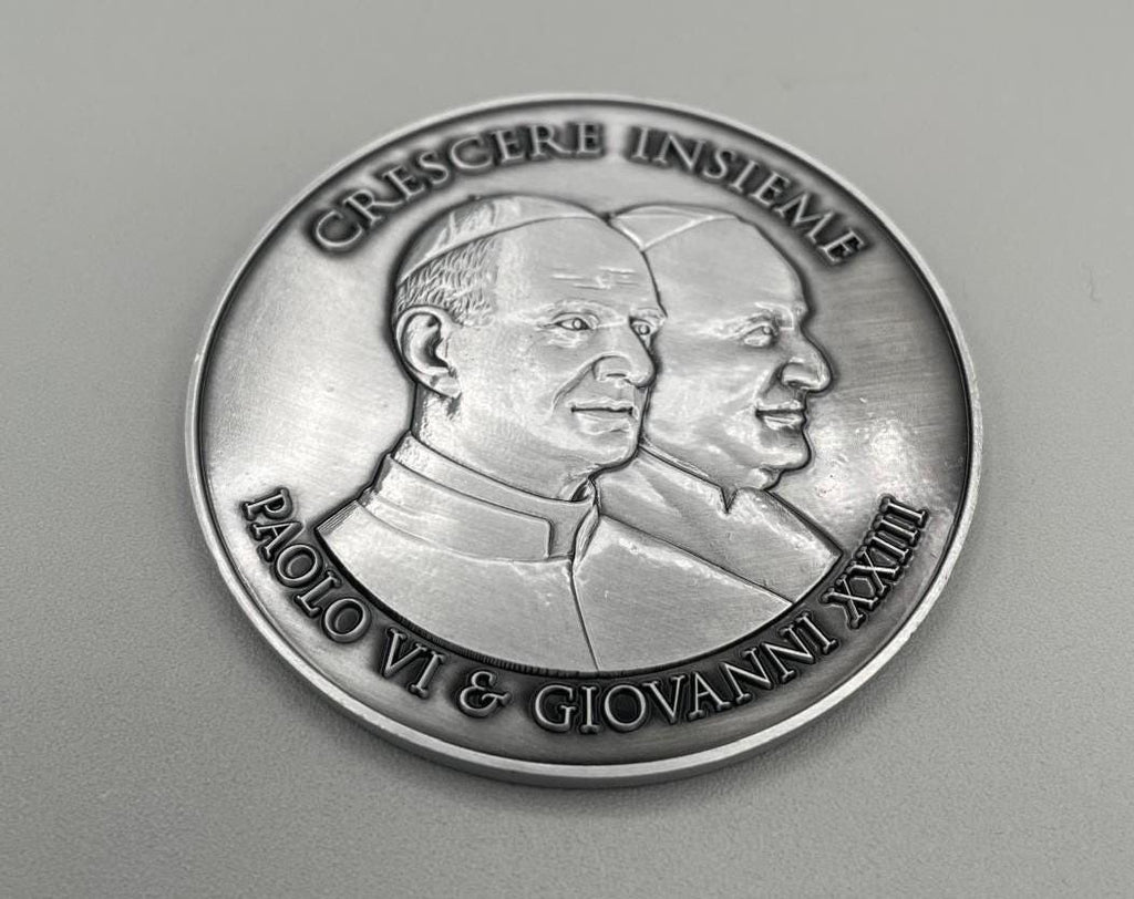 Medaglia Commemorativa Paolo VI e Giovanni XXIII 'Crescere Insieme' – 60 mm