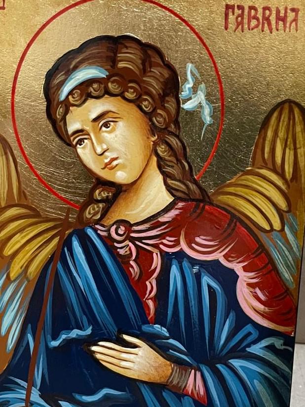 Icône sacrée de saint Gabriel archange 10x14 cm – Peinte à la main sur bois